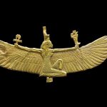 Egyptská bohyně Eset - přívěšek ze zlata objevený v kušitské hrobce
